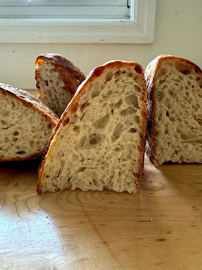 Jim Laheys knetfreies Brot, gebacken mit Petra 0102 Mehl, ideal zum Toasten