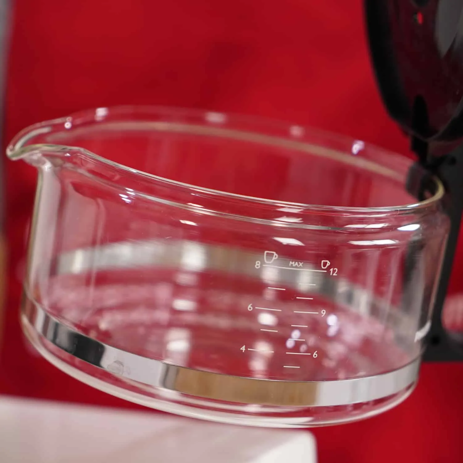 Kaffeekanne der Philips Café Gourmet mit offenem Deckel zur einfachen Reinigung