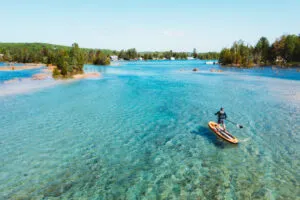 Kajakfahren auf einem See in Deutschland