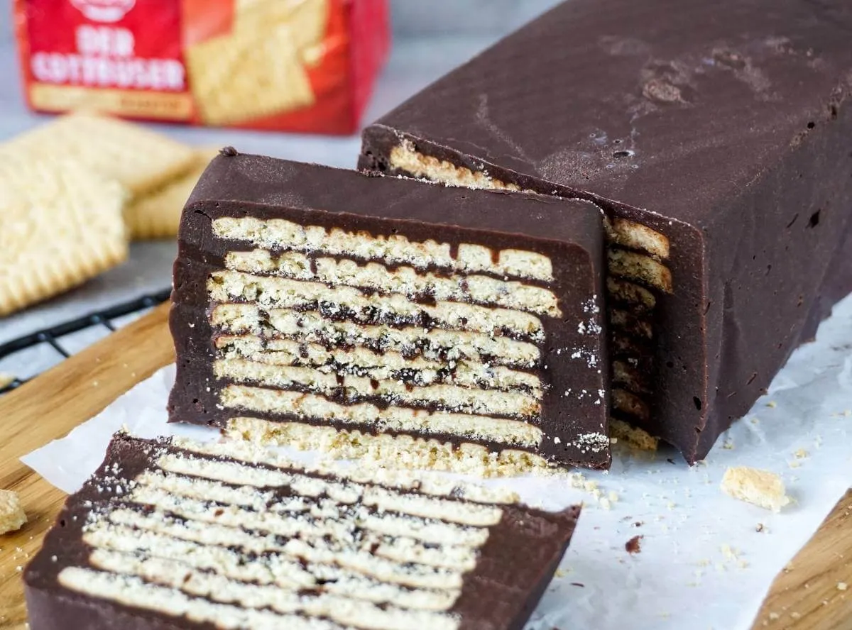 Kalter Hund, ein einfacher No-Bake Geburtstagskuchen für Kinder