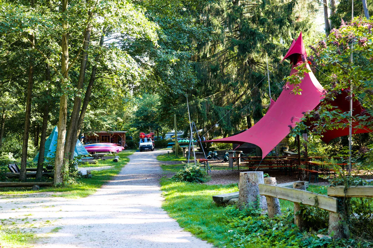 Kanustation am Schaalseekanal im Schaalsee-Camp für Wassersportler
