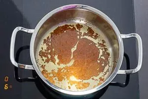 Karamellisierung von Zucker und Butter