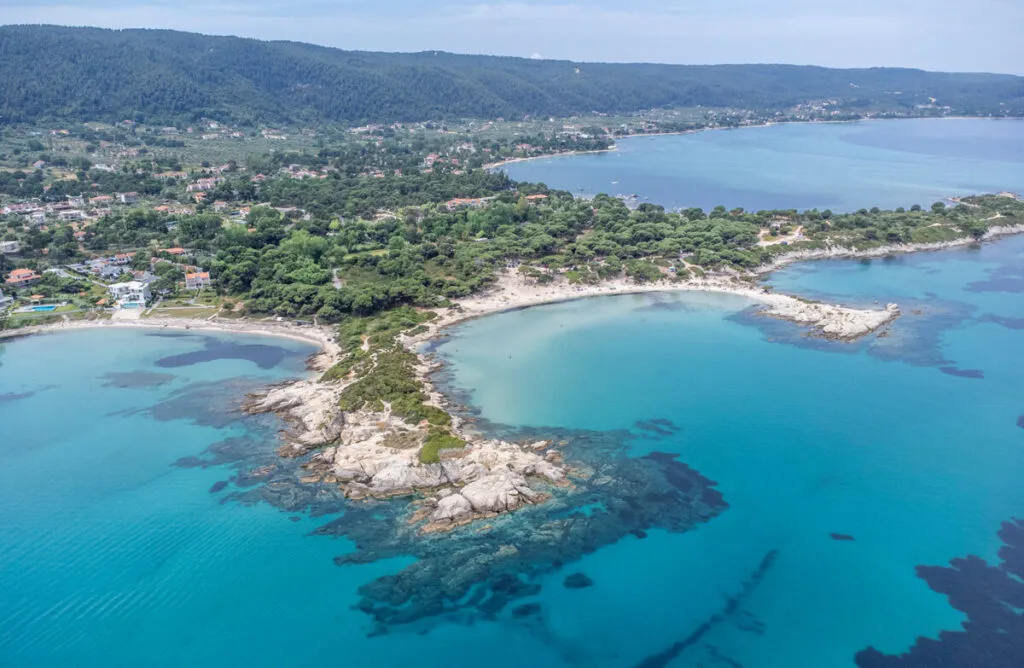 Karydi Beach Sithonia Chalkidiki Luftaufnahme