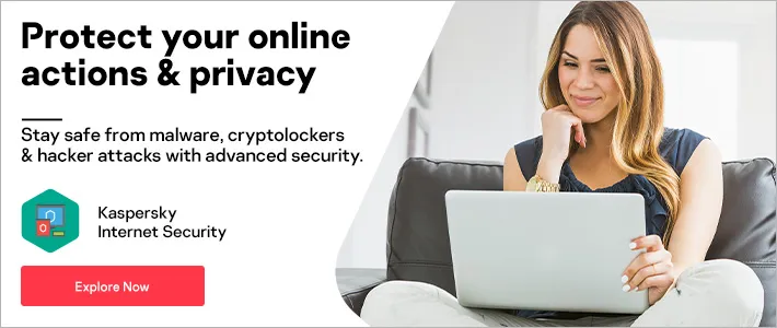 Kaspersky Internet Security Logo und Produktabbildung, als Teil der effektiven Cybersicherheit gegen Malware wie CCleaner Malware