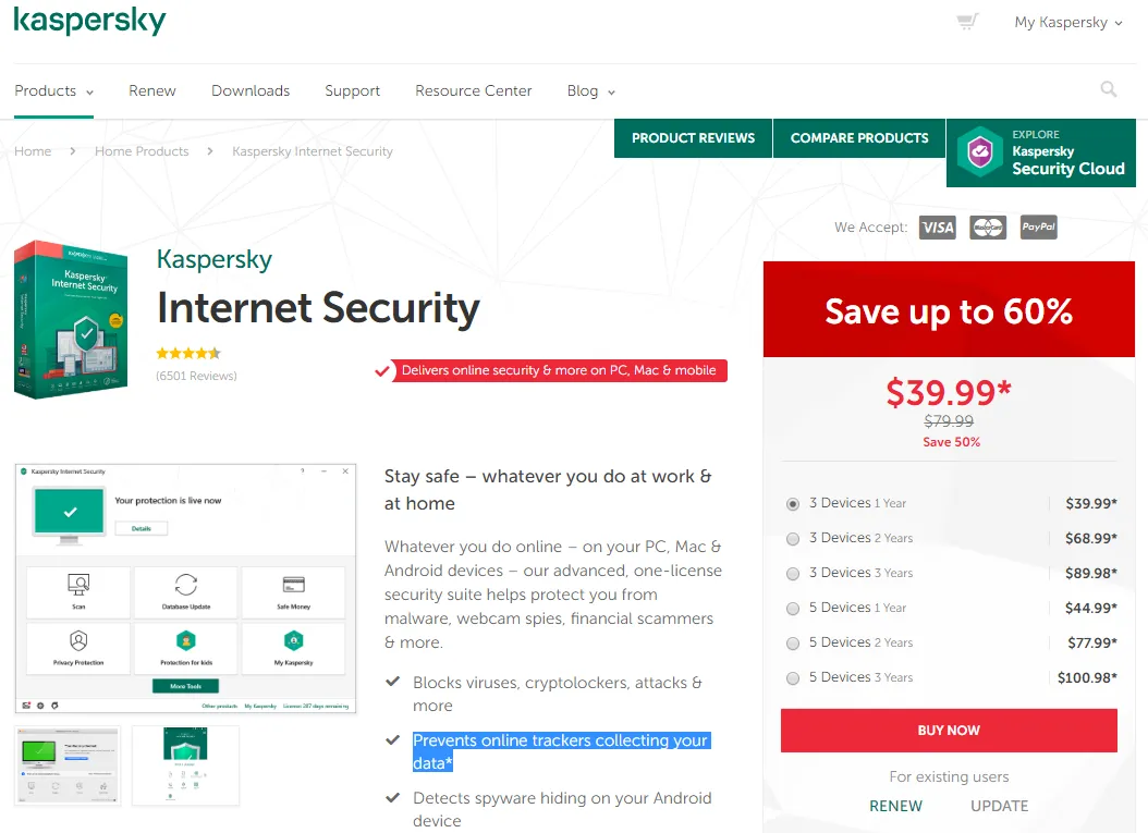 Kaspersky Website EN
