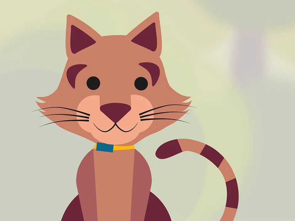 Katze mit Halsband und GPS-Tracker, der an einem Sicherheitsverschluss befestigt ist