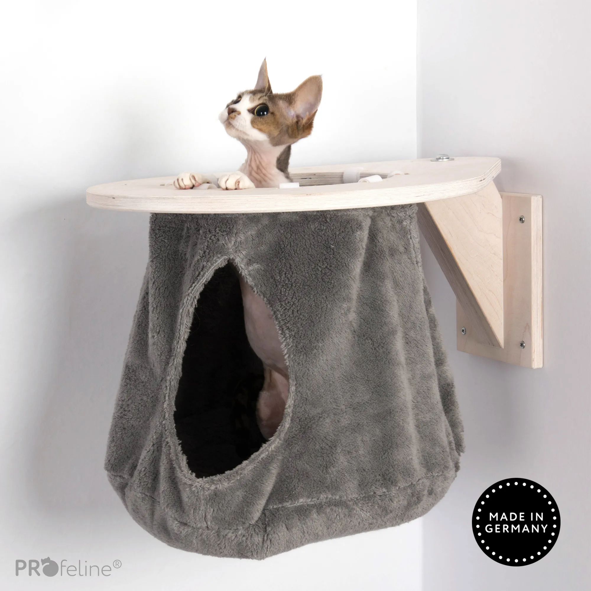 Katzen Wandhängehöhle grau