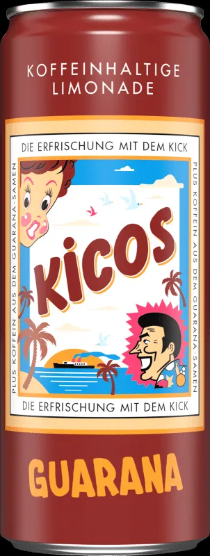 Kicos Getränk: Eine einzelne Dose Kicos Guarana für den sofortigen Genuss