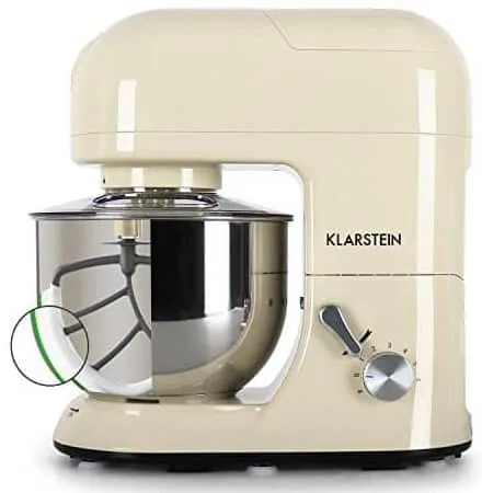 Klarstein Lucia: Küchenmaschine mit umfangreichem Zubehör, inklusive Glasmixer und Fleischwolf für vielseitige Anwendungen