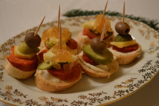 Kleine Häppchen und Fingerfood für den Silvesterabend