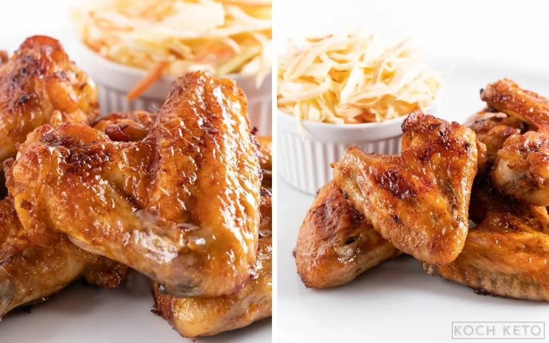 Knusprige Chicken Wings mit cremigem Coleslaw als Beilage