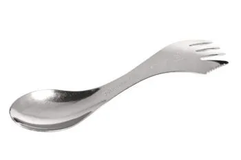 Kompaktes Messer-Gabel-Löffel Besteck (Spork) als umweltfreundliches Reisegeschenk