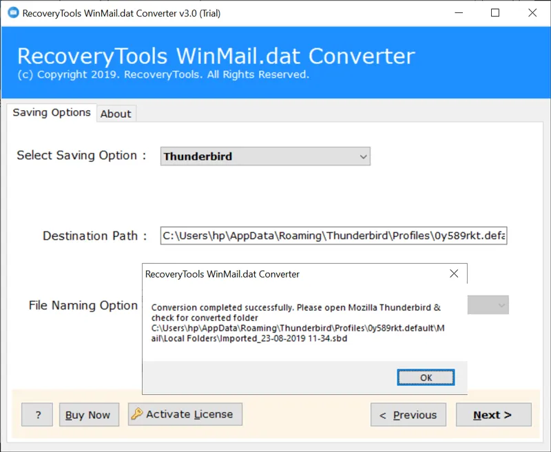 Konvertierung erfolgreich abgeschlossen
