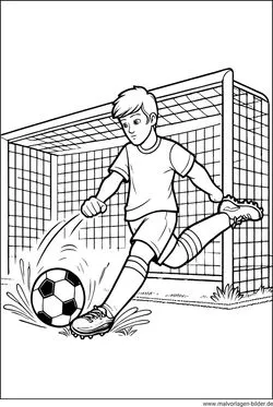 Kostenloses Ausmalbild: Abstoß beim Fußball