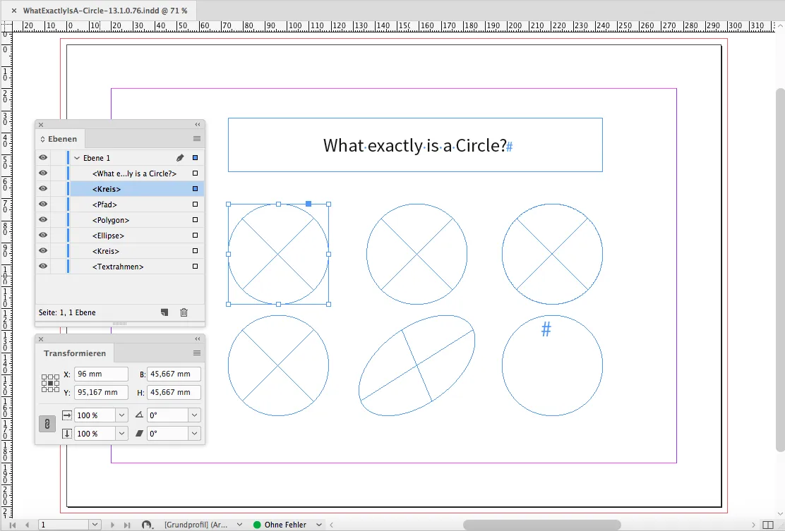 Kreis in InDesign – Ein perfektes Rundobjekt