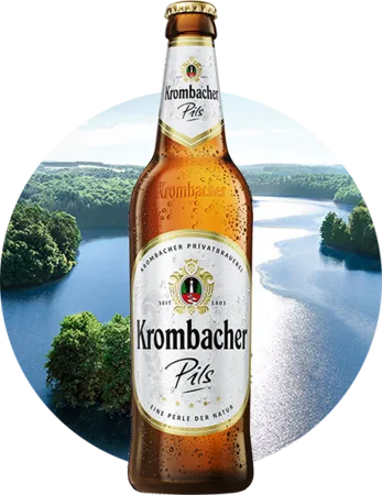 Krombacher Produkte, stolz auf sein Engagement für Nachhaltigkeit