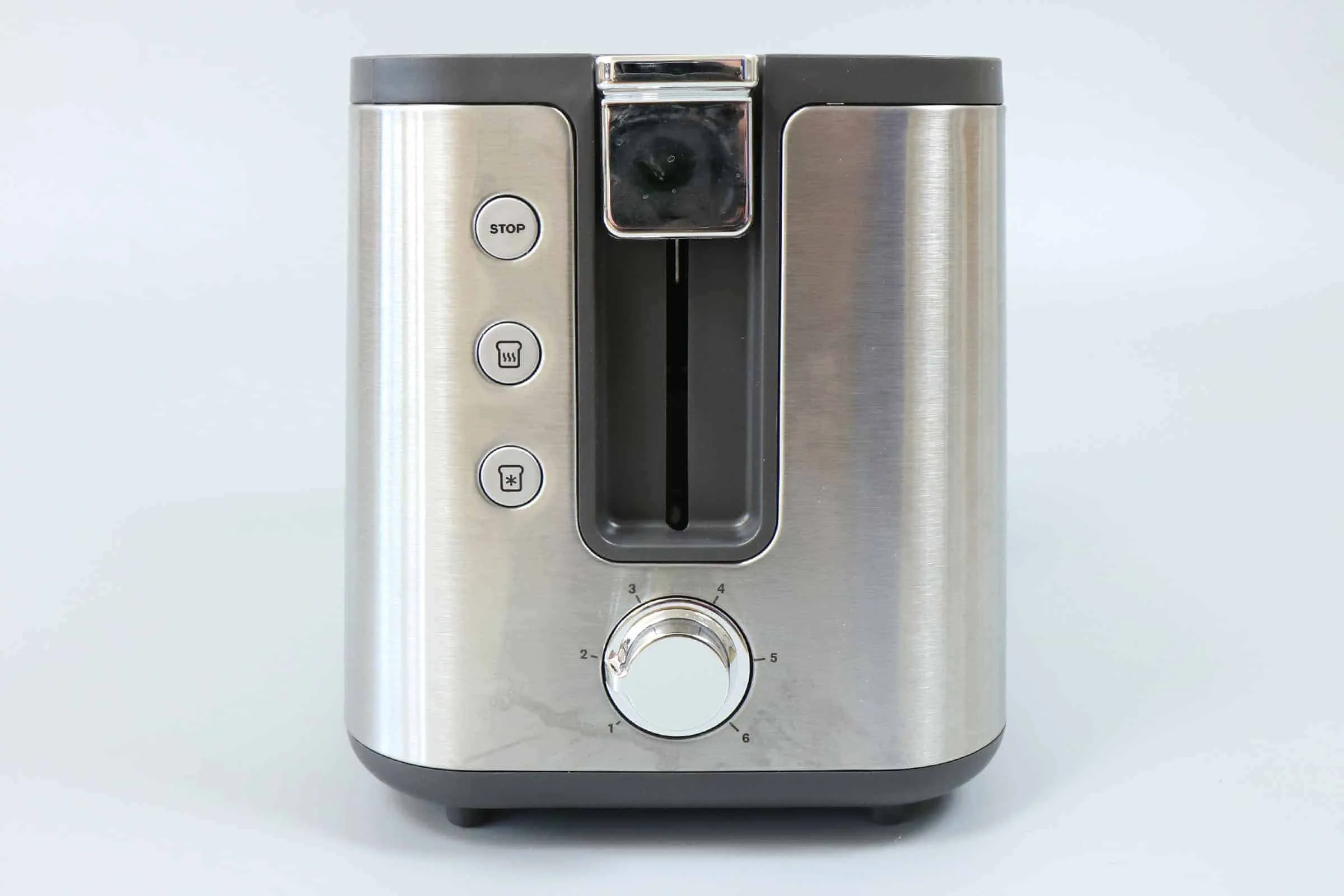 Krups KH442 Toaster Bedienfeld mit Stopp- und Funktionsknöpfen