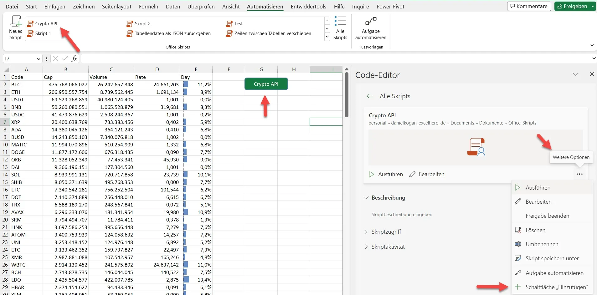 Kryptowährungen Office Skript Neu
