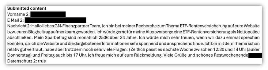Kundenanfrage: Langfristiger Sparplan für Altersvorsorge über 34 Jahre
