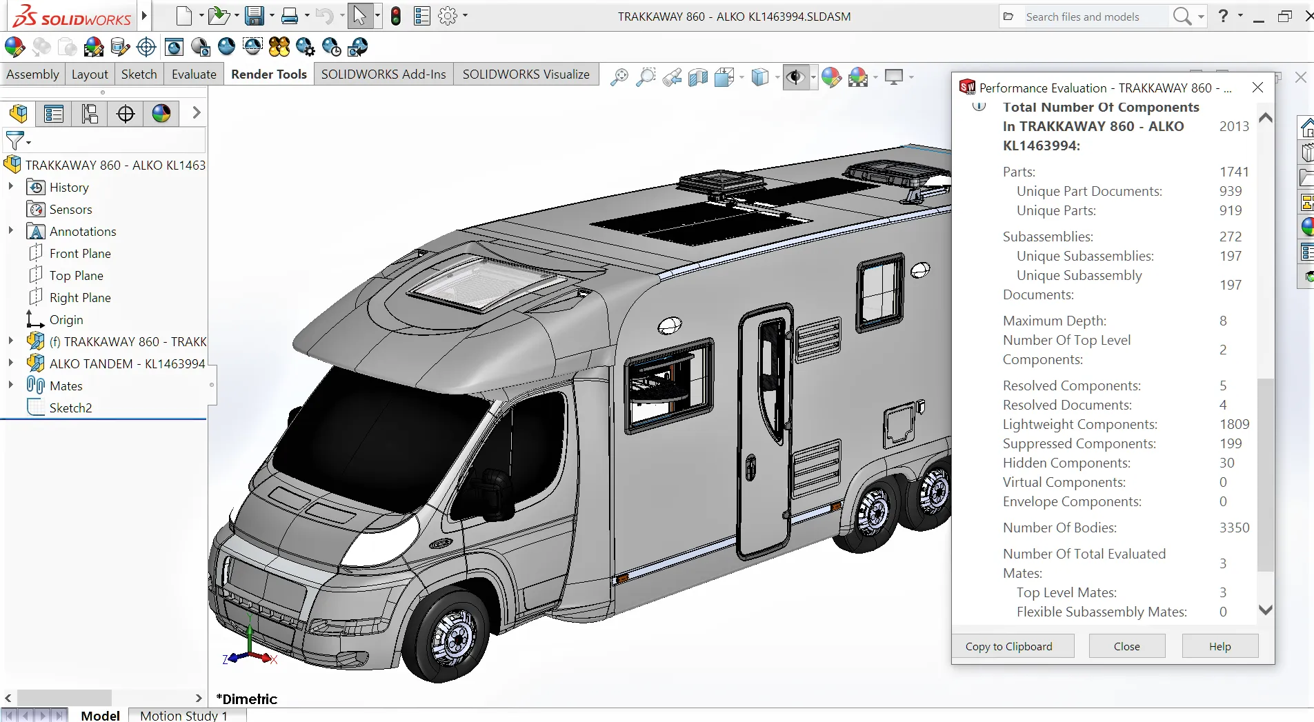 Leistungsanalyse beim Öffnen einer großen SOLIDWORKS-Baugruppe