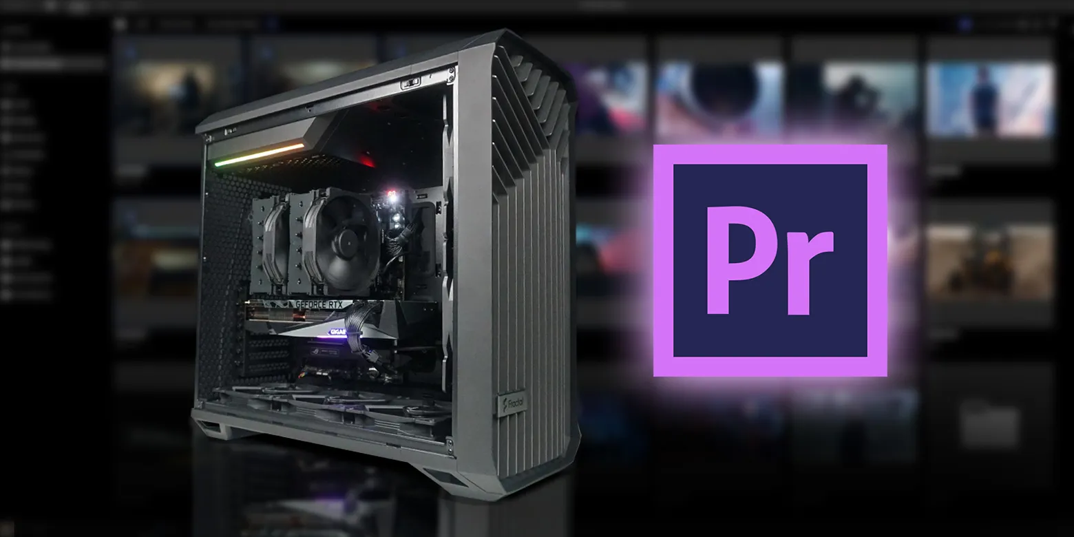 Leistungsstarke Workstation für professionellen Videoschnitt mit Adobe Premiere Pro