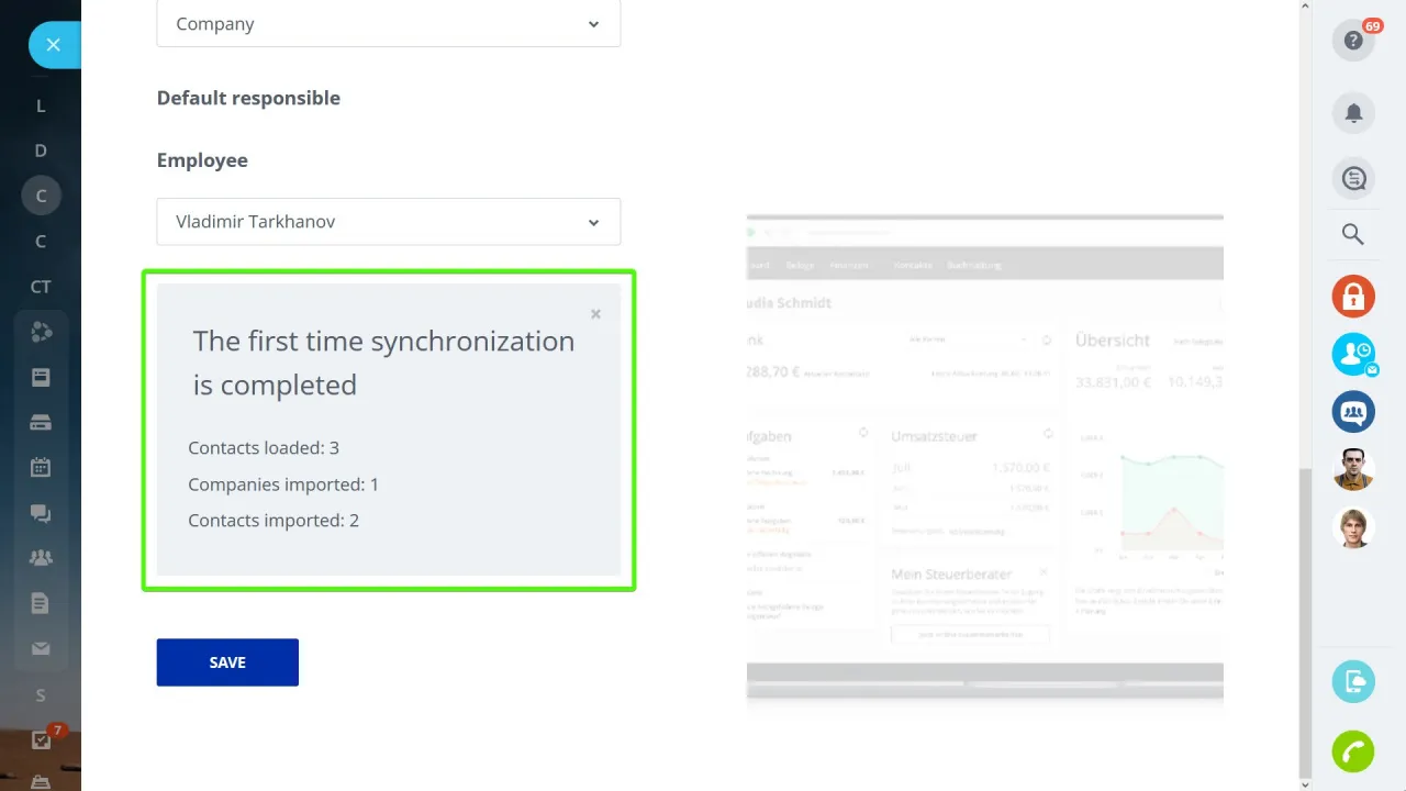 LexOffice Importergebnis in Bitrix24
