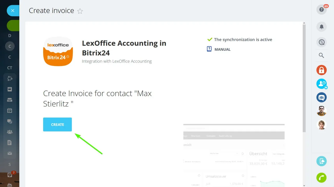 LexOffice Rechnung in LexOffice erstellen