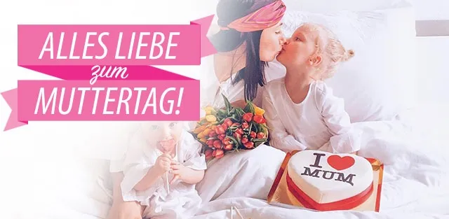 Liebevolle Muttertagstorte mit Rosen und Herz-Design als Dankeschön für Mütter
