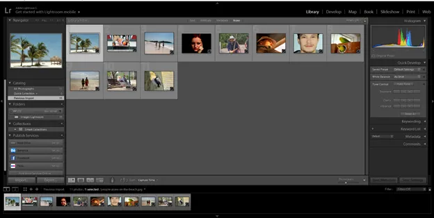 Lightroom nach dem Import im Bibliothek-Modul