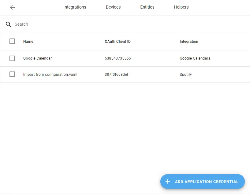 Liste der Anwendungskreditierungen in Home Assistant für Home Connect
