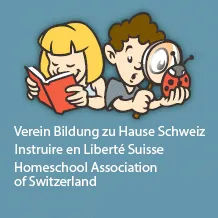 Logo des Vereins Bildung zu Hause Schweiz, das die Bedeutung der häuslichen Bildung symbolisiert und für Vernetzung steht