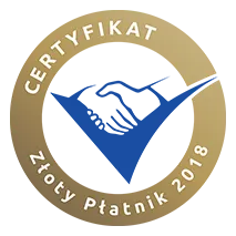 Logos von Coface, Złoty Płatnik 2018 und Euler Hermes als Bestätigung für die hohe Liquidität von A-LAN Technologie