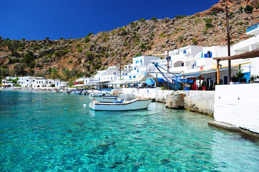 Loutro, eine abgelegene Bucht auf Kreta