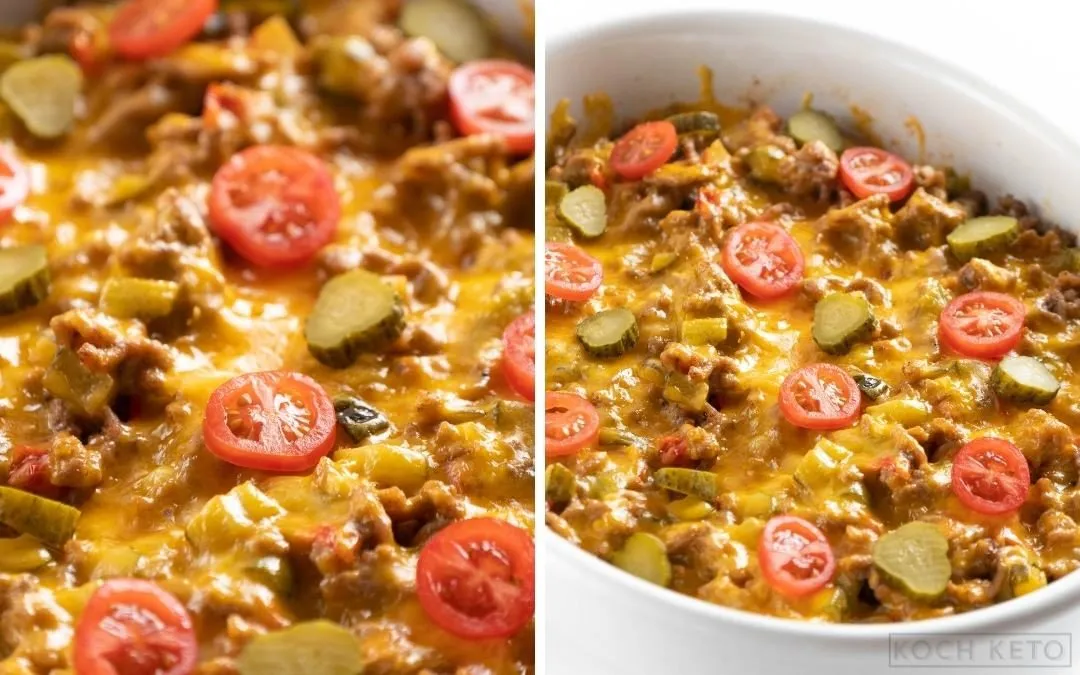 Low Carb Cheeseburger Auflauf