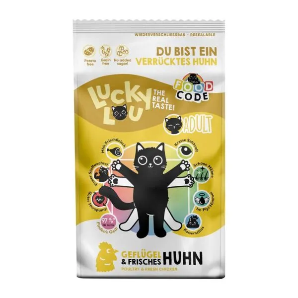 Lucky Lou Geflügel & Huhn, Trockenfutter für Katzen