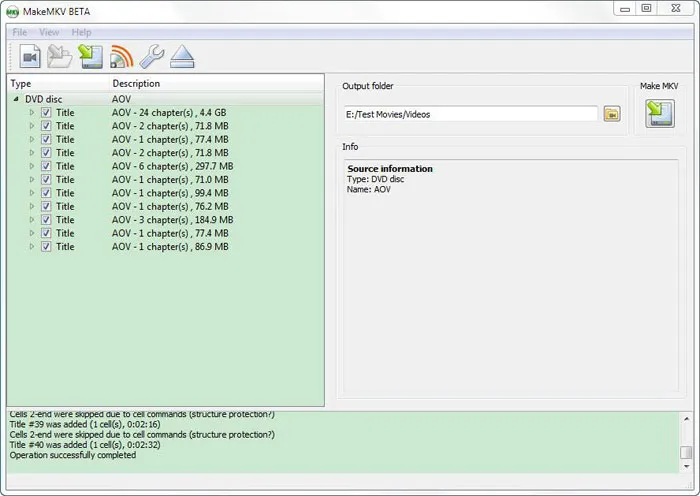 MakeMKV Software zum Rippen von DVDs und Blu-rays in MKV