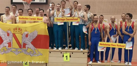 Männer der Altersklasse 30+ im Deutschlandpokal Turnen 2022