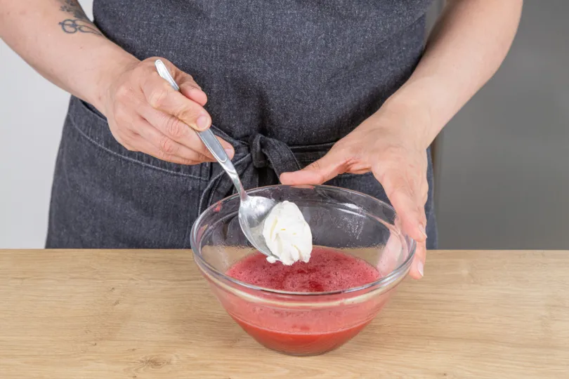 Mascarpone unterheben