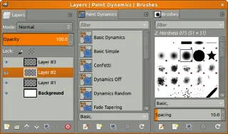 Mehrspaltige Dockfenster Screenshot