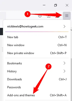 Menü-Button in Firefox