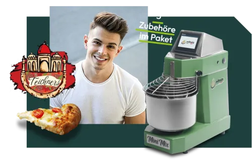 MF Italy Minimix PRO 5 Küchenmaschine, anthrazit, knetet Pizzateig in einer robusten Schüssel