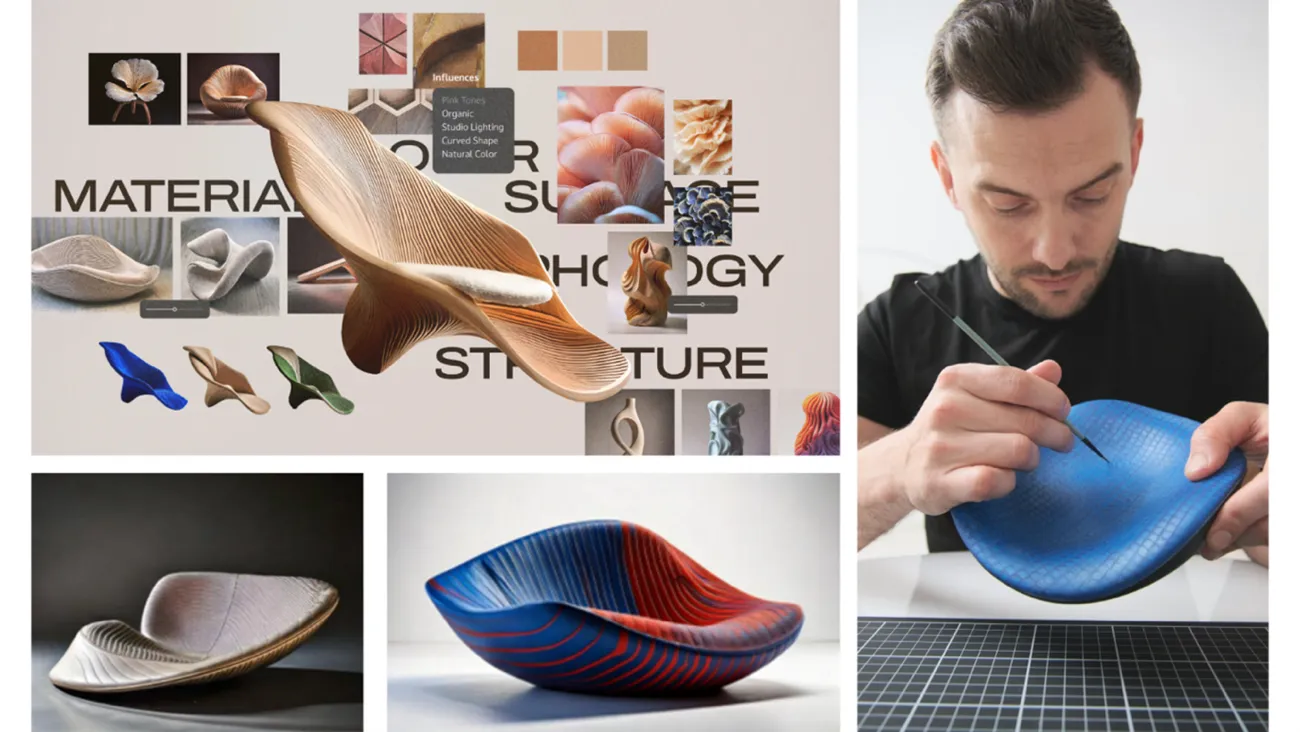 Mockup eines innovativen Stuhls mit Firefly Boards