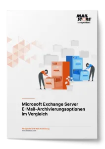 Mockup Whitepaper Microsoft Exchange Server E-Mail-Archivierungsoptionen im Vergleich