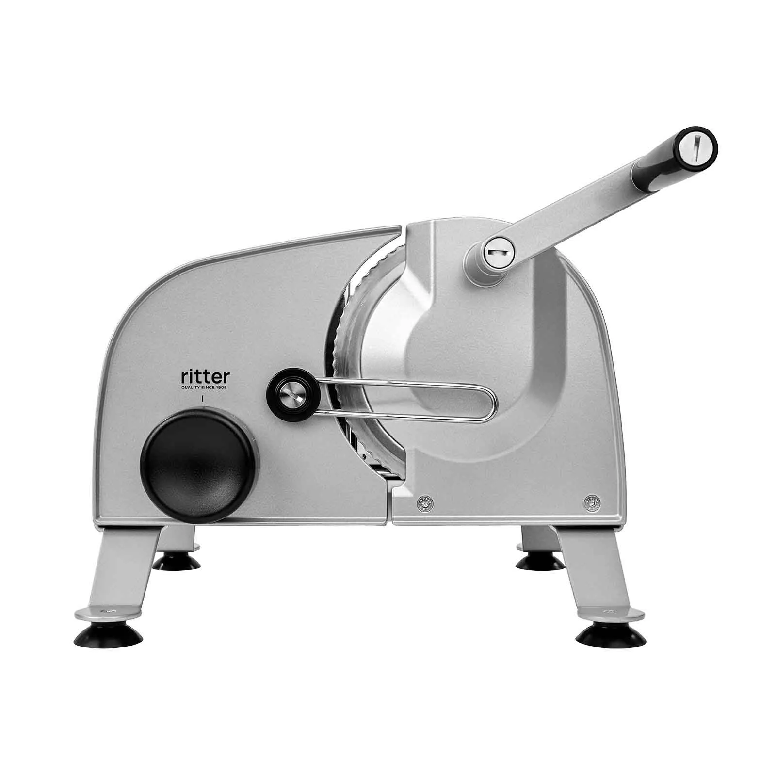 Nahaufnahme der Vollmetallkonstruktion des ritter Allesschneider manus 3