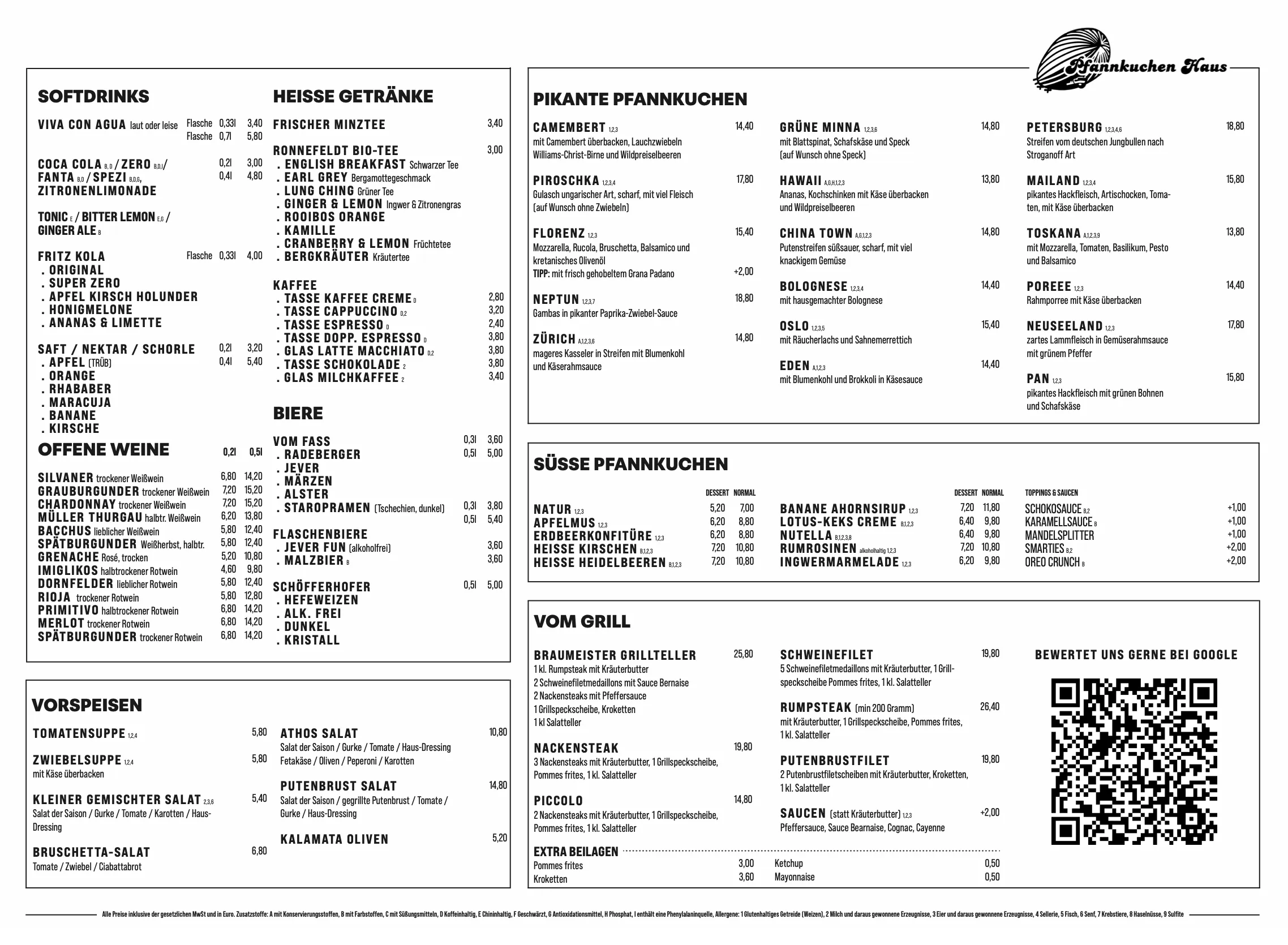 Nahaufnahme eines herzhaften Pfannkuchens mit Speck, Zwiebeln und Käse.
