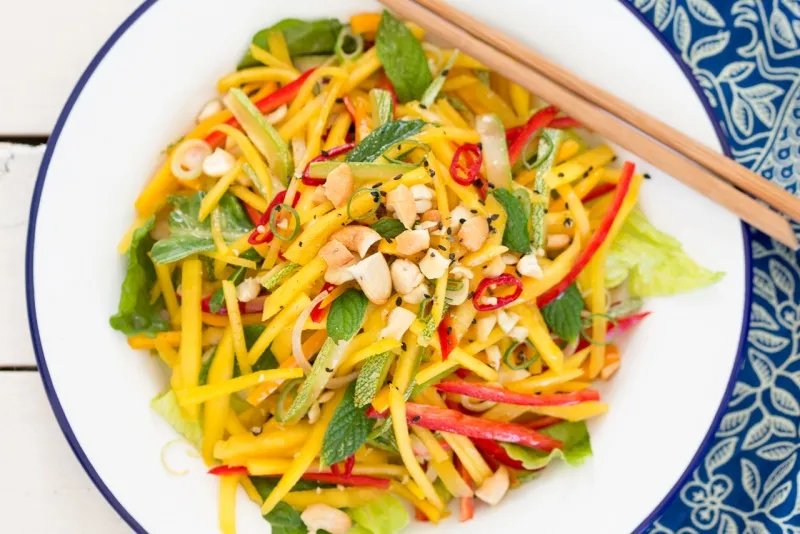 Nahaufnahme Mango Salat