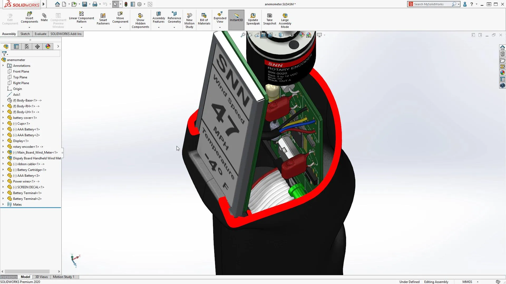 Neue Funktion zur Erstellung einer Schnittansicht normal zum Bildschirm in SOLIDWORKS 2020