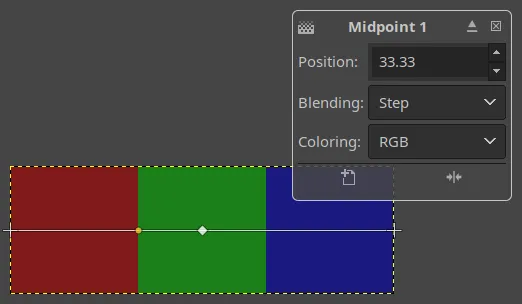 Neue Stufen-Mischmodus-Funktion für Farbverläufe in GIMP 2.10.8