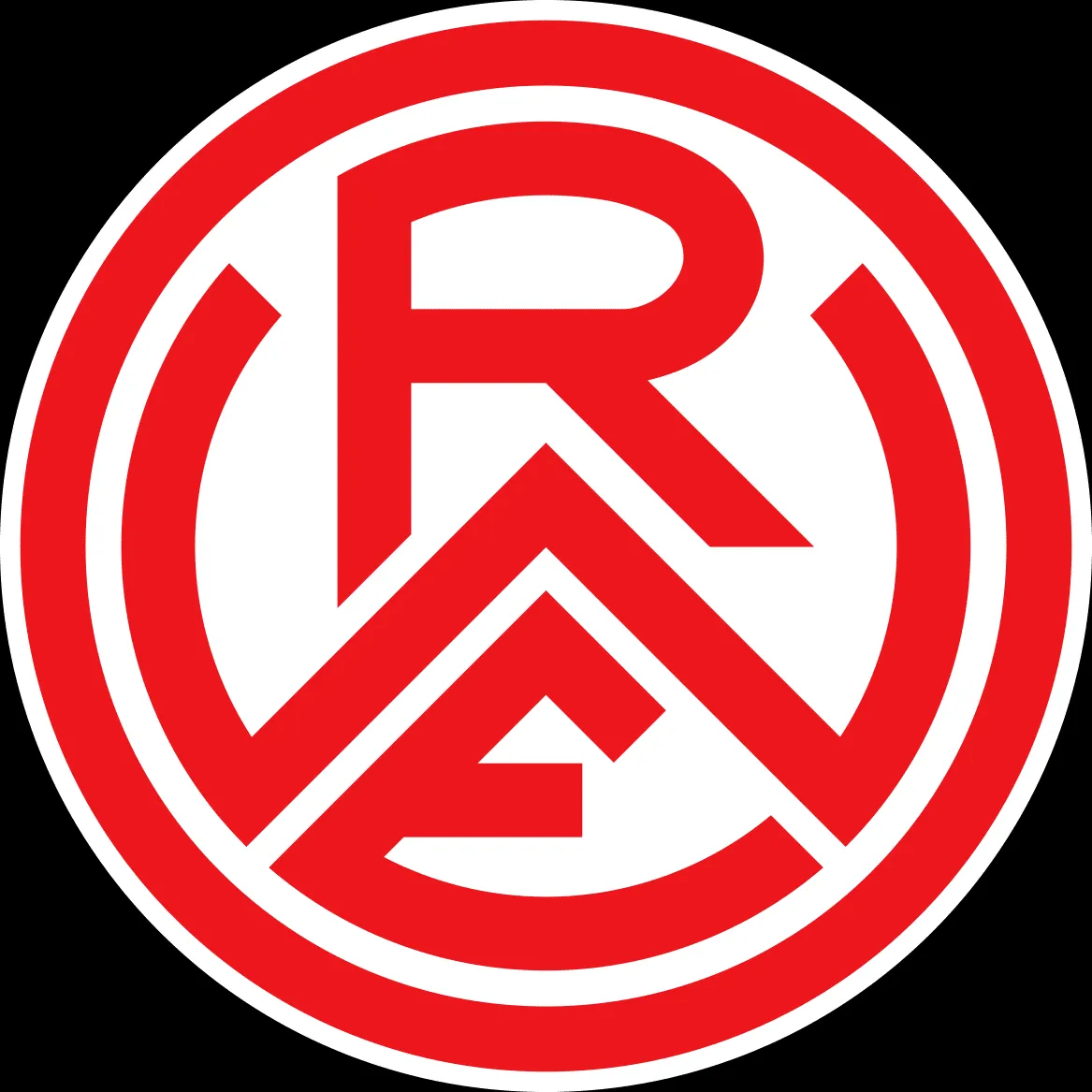 Offizielles Logo von Rot-Weiss Essen, dem traditionellen Fußballverein aus dem Ruhrgebiet.