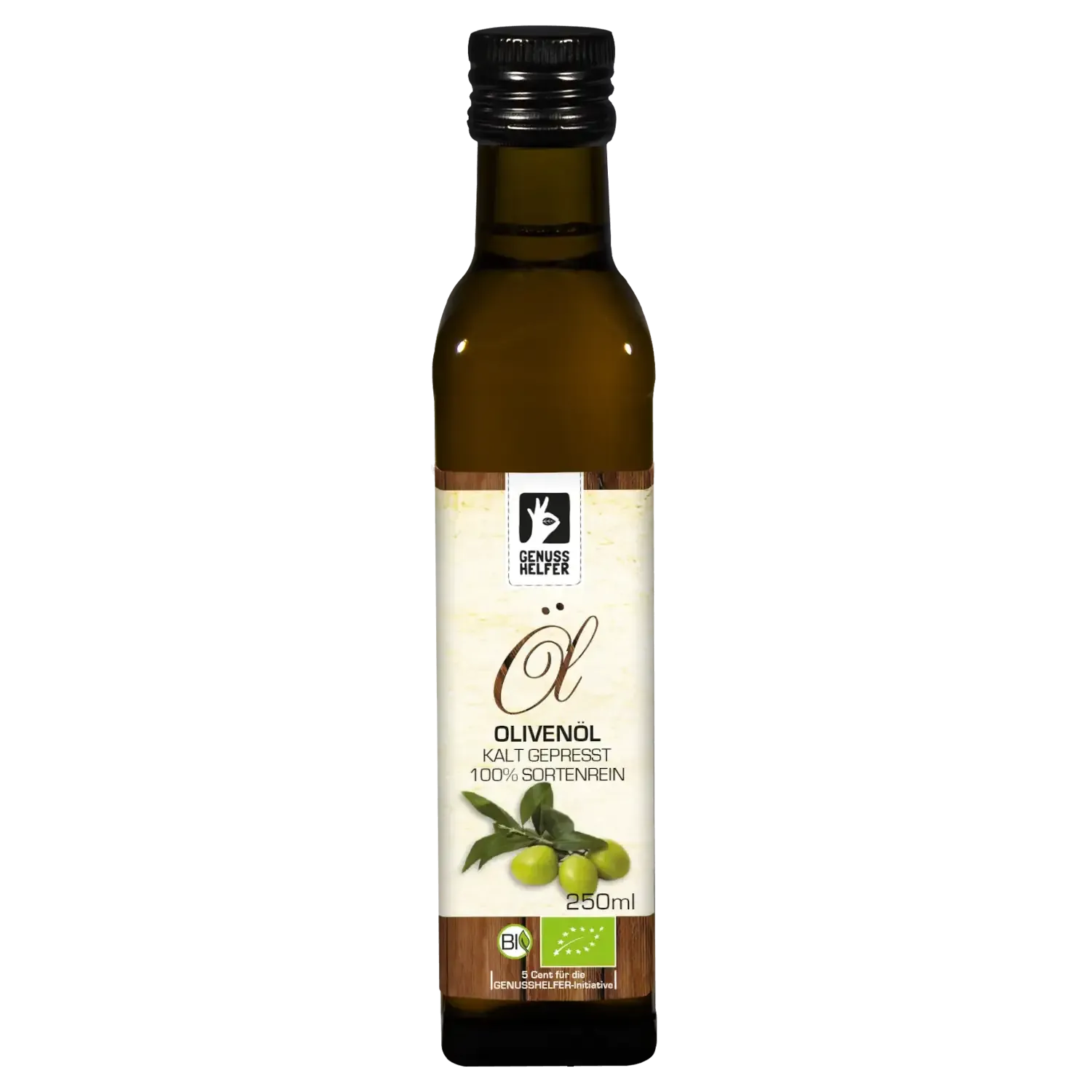 Olivenöl in einer 250-ml-Flasche